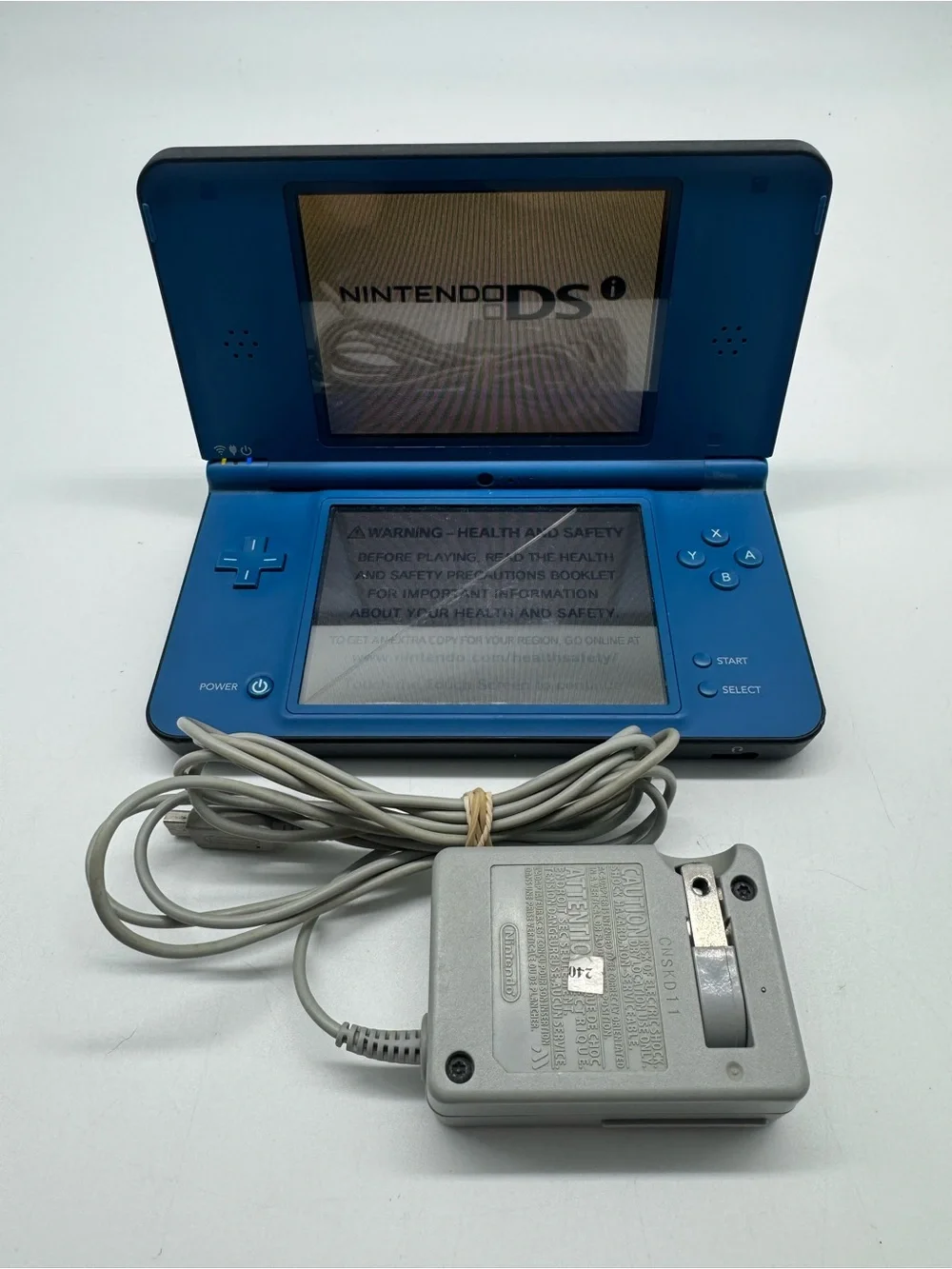 Nintendo DSi XL Handheld Console Midnight Blue - Turns On - Broken Touch Screen